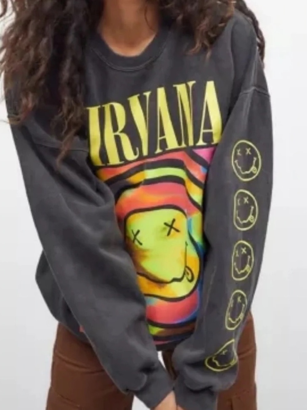 Urban Outfitters Nirvana Oversized Graphic Sweatshirt Size L/XL - Picture 2 of 6